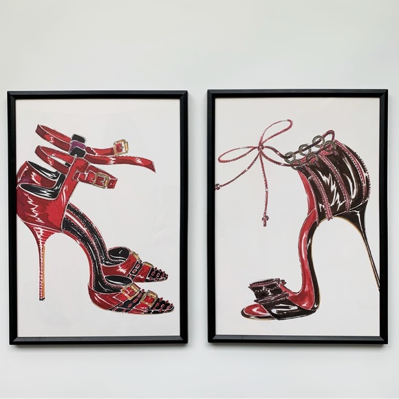 4/$20⭐️ Red Manolo Blahnik Shoe Illustration *PRINT* - Picture 7 of 8
